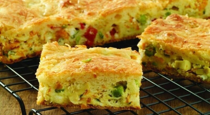Torta de legumes no liquidificador